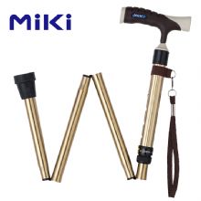 Miki 三貴折疊拐鈦色  MRF-011220 家用老人拐杖 輕便折疊手杖