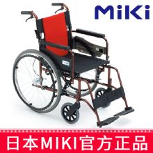 MIKI手動輪椅車MCV-49JL  免充氣胎輕便折疊 鋁合金老人手推代步車