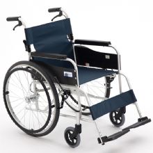Miki 三貴輪椅車MPT-43JL型 航太鋁合金車架 藍色 S-3輕便小型老人輪椅車 鋁合金車架 靠背可折疊