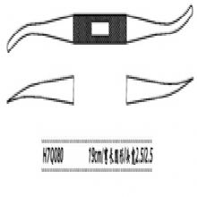 金鐘鼻剝離器H7Q080 19cm 彎長圓形 頭寬2.5/2.5H7版鼻剝離器